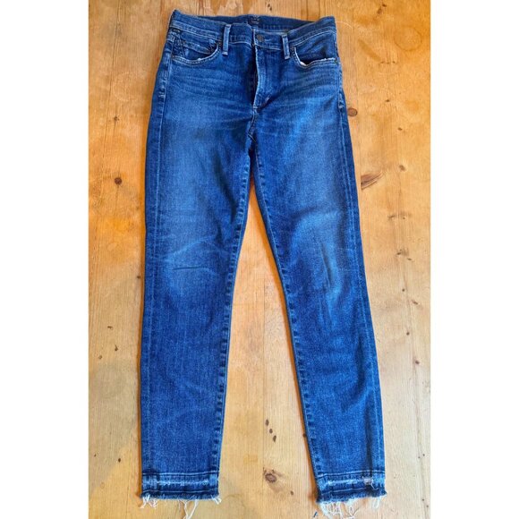 Citizens of Humanity Rocket Crop High Rise Skinny Jeans Dark Wash Size 27 - Picture 1 of 12